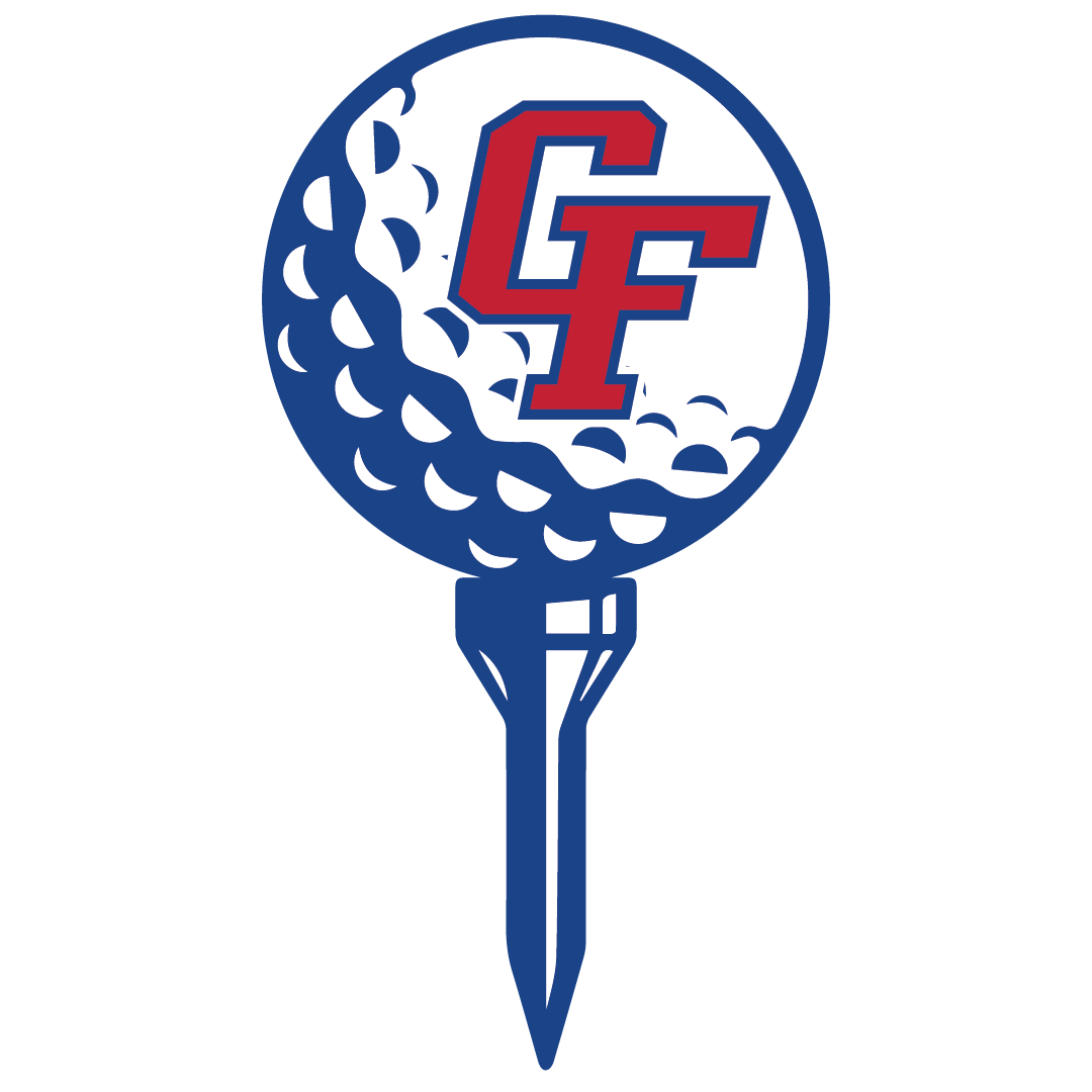 Golf Logo, GF logo on a golf ball on a tee